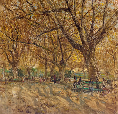 Ren Weiyin : A Corner in the Park