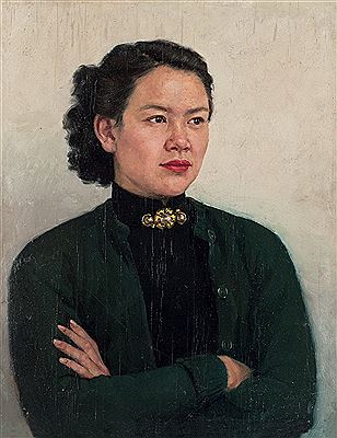 Zongjin Li : 1951 PORTRAIT OF THE PAINTER'S WIFE