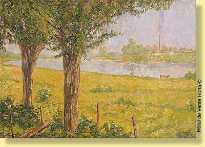 Albert Pinot : Bord de rivière ensoleillé