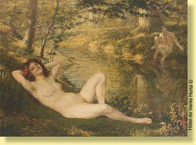 Auguste Leveque : 'La rieuse et le satyre'.