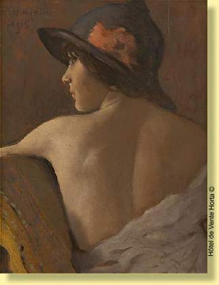 Armand Andre Louis Rassenfosse : 'Le chapeau bleu'.