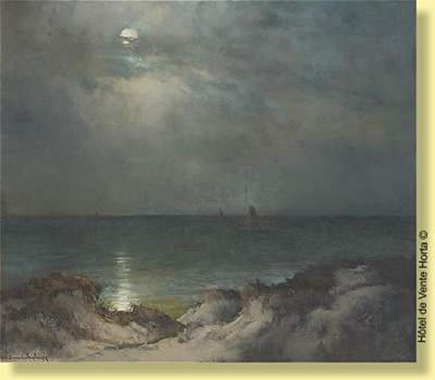 Jaak Van den Seylberg : Coucher de soleil sur la mer