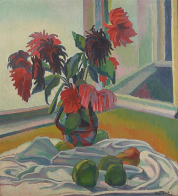 Roger Parent : Composition aux fleurs et aux fruits