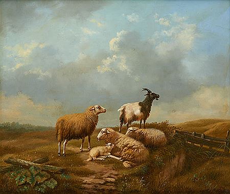 Arthur de Waerhert : Moutons et bouc avant l'orage