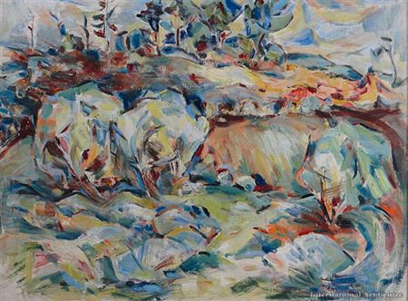 Gabrielle Hope : Landscape with Cliffs 1960