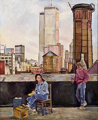 Edith Kramer : Man and Woman on the Roof