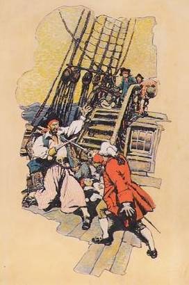 John Wolcott Adams : Illustration: Pirate and redcoat dueling