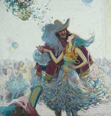 Alphonse Palumbo : Couple Dancing at Masquerade Ball