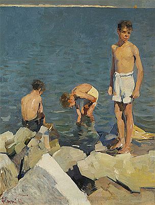 Alessandro Pomi : Piccoli bagnanti 1942