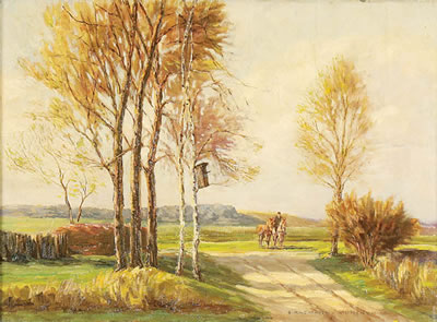 Ernst Haymann : Horseback Rider on Road