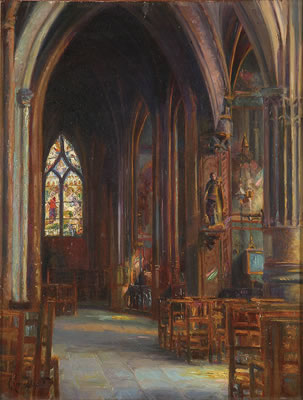 Pierre Commarmond : Interior View of a Cathedral