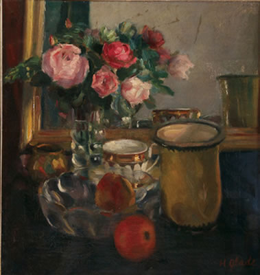 Hildegard Glade : Still Life with Roses- circa 1920