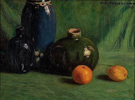 Wiki Mayerhoffer : Still Life with Vases and Fruit -  1899