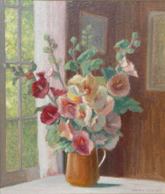 Genevieve Graf : Hollyhocks