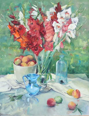 Helen M Woodward : Still Life: Flowers and Fruit