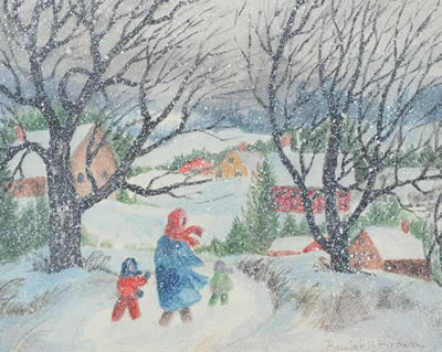 Beulah Elizabeth Hazelrigg Brown : Wintertime in the Village