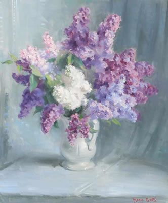 Marie Goth : Floral Still Life: Lilacs