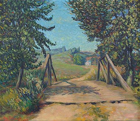 Leroy Trobaugh : The Bridge with Distant Home