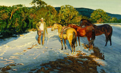 Robert Lougheed : Dusk On The Santa Fe Hills