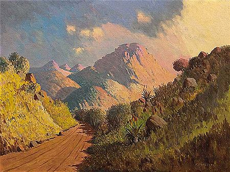 Robert Pohl : Mountain Landscape with Country Road