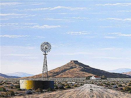 Paul Munro : Extensive Farm Landscape with Windmil