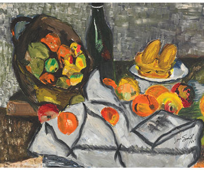 Jori Smith : STILL LIFE OF FRUIT ON A TABLE