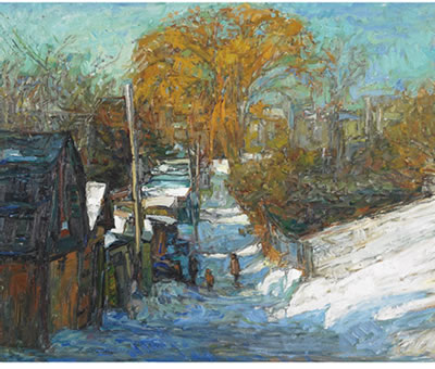 Donald Besco : RIVERDALE LANEWAY, WINTER