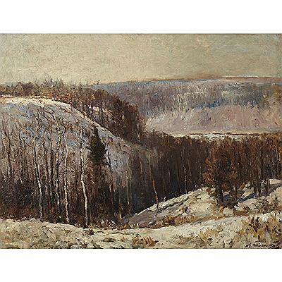 William Edwin Atkinson : WINTER LANDSCAPE