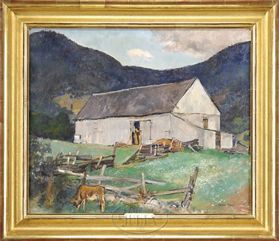 Herbert William Meyer : OLD GRAY BARN-DORSET, VT