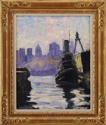 Edward Hewitt : EAST RIVER, NEW YORK CITY