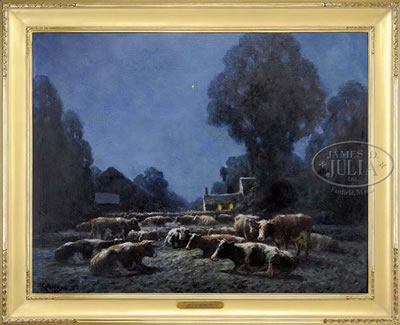 George Arthur Hays : MOONLIGHT ON THE FARMSTEAD