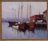 Camillo Adriani : Ships in Gloucester Harbor