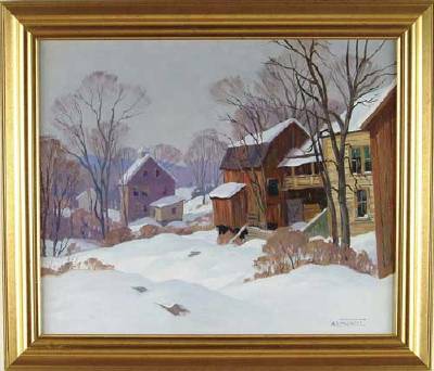 Arthur Lingquist : Backyards in Winter, Londonderry, VT