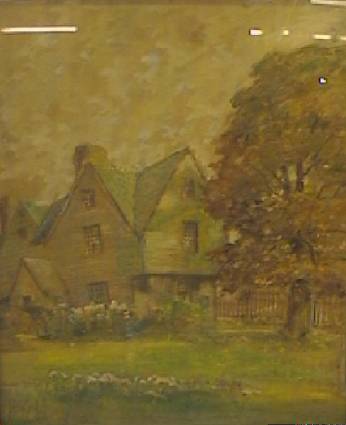 John Seaford : Cottage with Flowers and Fence