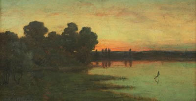 Edmund Messer : Sunset Along the Potomac