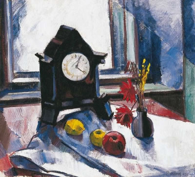 Jeno Barcsay : Still Life with a Table Clock, 1927