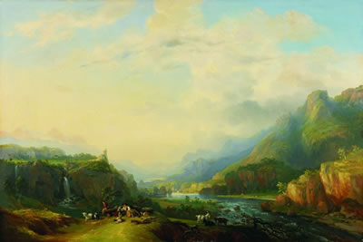 Théodore Richard : Romantische Landschaft