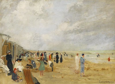 Ernst Oppler : Strandleben in Westende. 1912