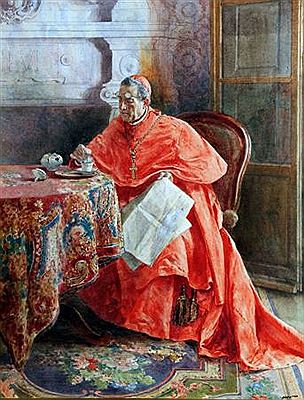 Carl Horn : Cardinal Having Tea