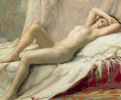 Emmanuel Michel Benner : Reclining Nude