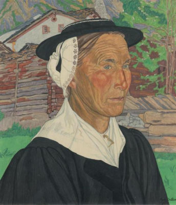 Raphy Dalleves : Portrait of a Valais woman