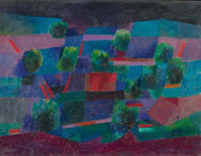 Johannes Itten : Moonlit landscape