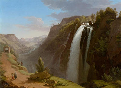 Balthasar Anton Dunker : Wasserfall bei Reichenbach