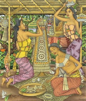 I Ketut Sudana : Preparing the Offering