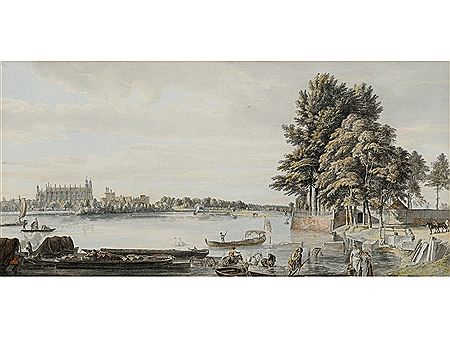 Paul Sandby : ETON, VIEW FROM CROWN CORNER