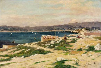 Alfred Casile : La rade de Marseille, vue de la Corniche