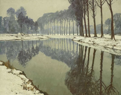 Max Clarenbach : WINTER AT THE RIVER ERFT