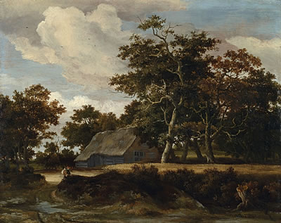 Meindert Hobbema : LANDSCAPE WITH A FARMSTEAD