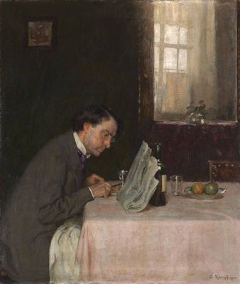 Arthur Kampf : READING A NEWSPAPER