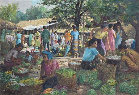 Eduardo Perrenoud Jr : Market Scene